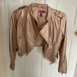 Foax Leather Blush Gold Jacket